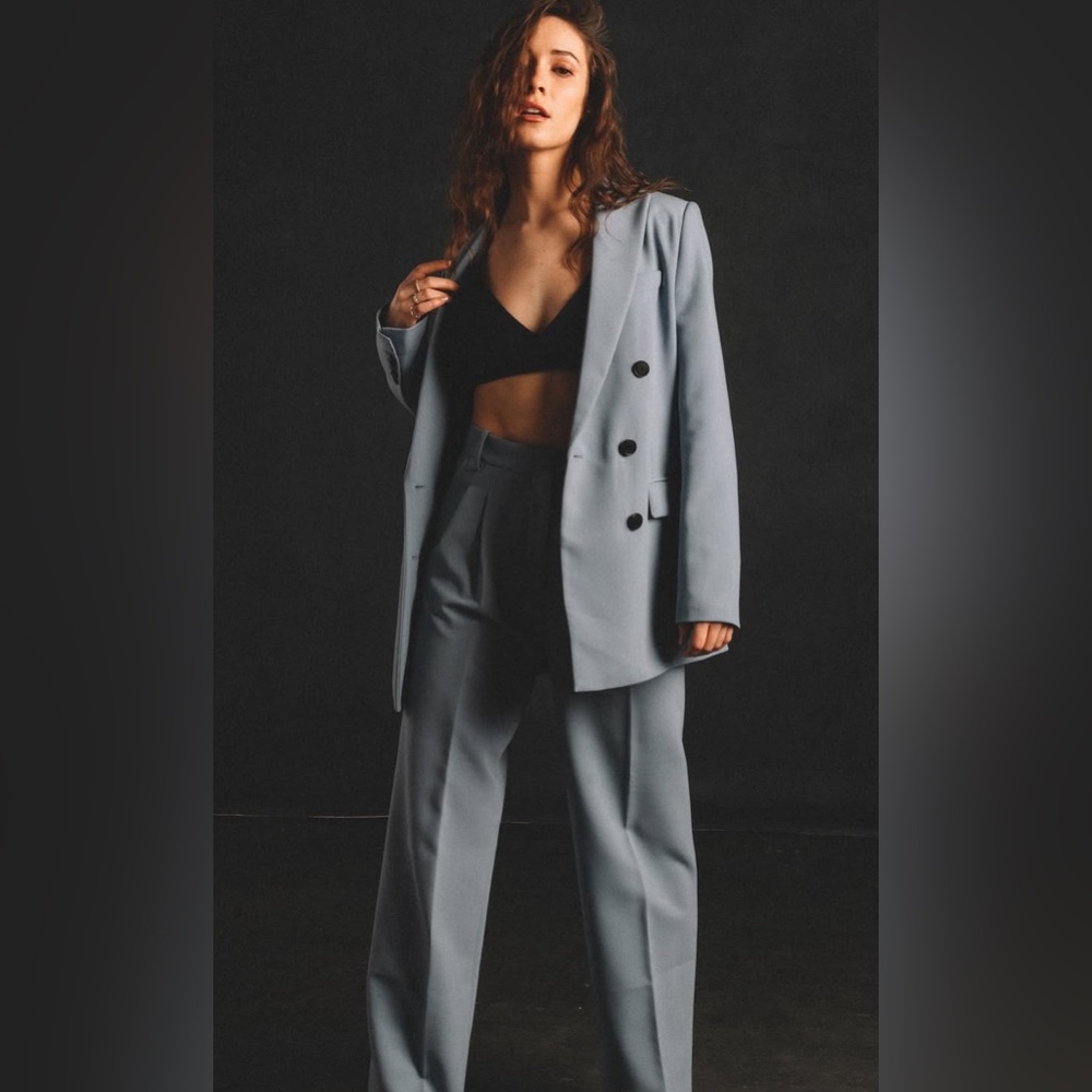 Zara Pant Suit - Stone Blue LIKE NEW